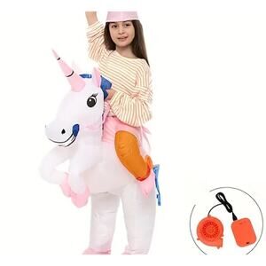Kids blow up inflatable unicorn costume